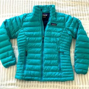 Patagonia ‘Down Sweater’ puffer jacket: women’s S, turquoise